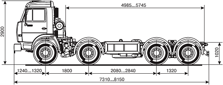 Продажа шасси КАМАЗ 6540-3928-19(L4) в Грозном